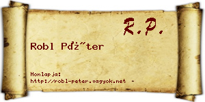 Robl Péter névjegykártya