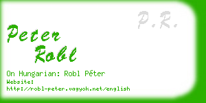 peter robl business card